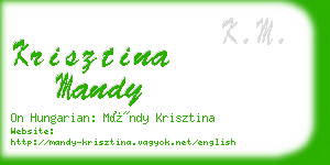 krisztina mandy business card